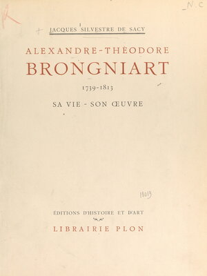 cover image of Alexandre-Théodore Brongniart, 1739-1813